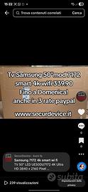 TV 50" LED UE50DU7172  4K Samsung