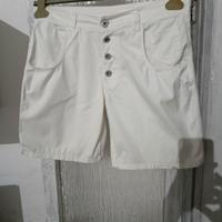 Pantaloncino bianco elasticizzato 