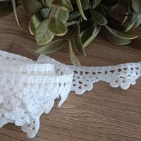 Bordo vintage di pizzo fatto a mano, 100% cottone