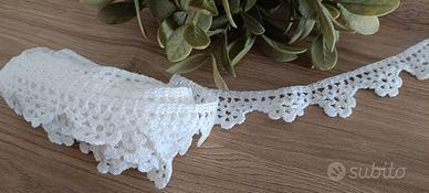 Bordo vintage di pizzo fatto a mano, 100% cottone
