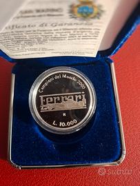 San Marino 10.000 Lire argento 2001 Ferrari