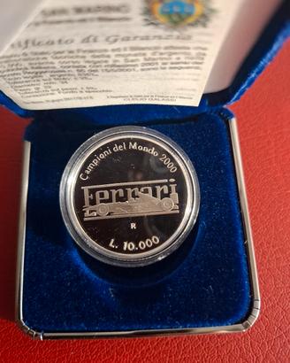 San Marino 10.000 Lire argento 2001 Ferrari