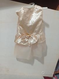 vestitino dorato in tulle