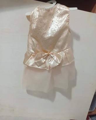 vestitino dorato in tulle