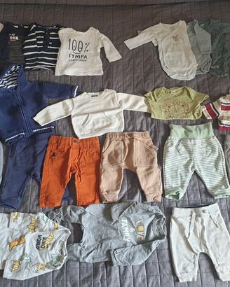 Lotto abbigliamento 1-3 mesi mezza stagione 