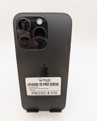 iphone 15 Pro 128GB nero usato garanzia