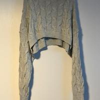 maglione crop grigio