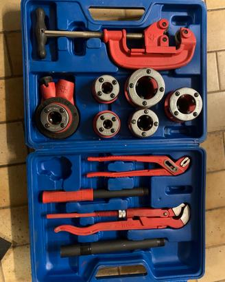 Kit filettatrice tubi Powerfix completo con valige