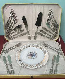 Elegante servizio da dolce vintage per 12 persone