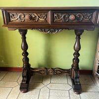 Consolle vintage in legno intagliato