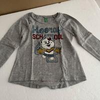 Maglia maniche lunghe grigia Benetton bambina 1ann
