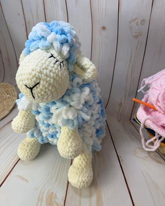 Cuscino Pecorella Azzurra – Fatto a Mano