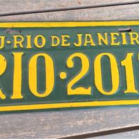 Targa vintage di Rio de Janeiro Brasile