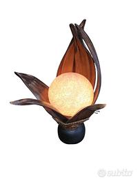 Lampada Tavolo in cocco, artigianato naturale ed e