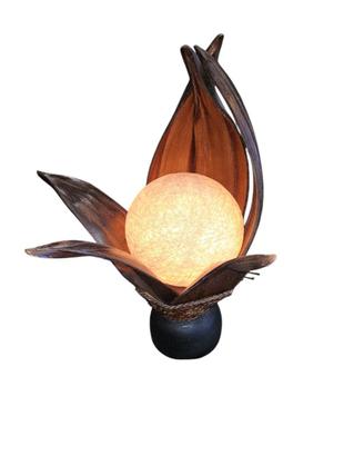 Lampada Tavolo in cocco, artigianato naturale ed e