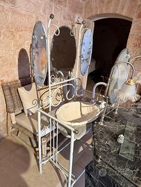 Lavamano modificato in lavandino anni 20 marmo