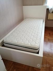 Letto singolo completo Ikea bianco come nuovo