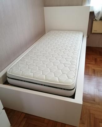Letto singolo completo Ikea bianco come nuovo