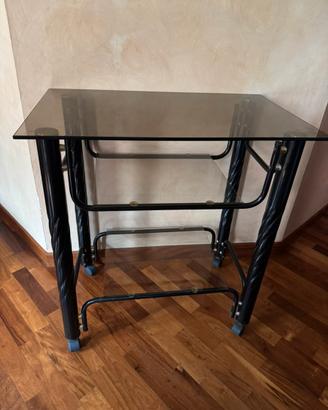 Carrello in ferro e vetro
