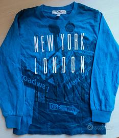 maglietta bambino nuova maniche lunghe tg 5 anni