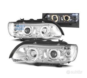 FARI BMW X5 E53 99-03 ANGEL EYES FONDO CROMATO