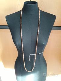 Collana perline bronzo