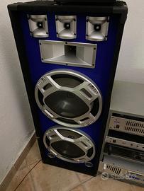Impianto DJ/festa slytec-4 casse led + subwoofer