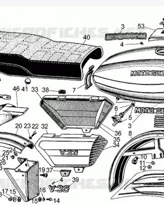 ricambi moto guzzi v35c v50 nuovo falcone v7