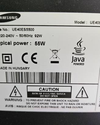 televisore, schermo 40 pollici