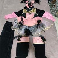 vestito carnevale bimba ballerina burlesque anni 4