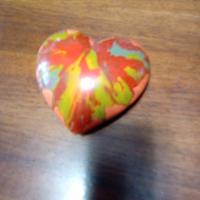 cuore dipinto a mano numerato