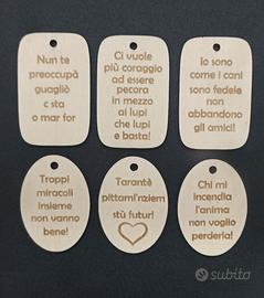 Mare fuori Portachiavi in legno frasi serie TV