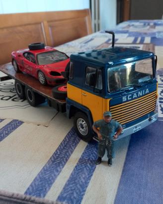 1:43 Camion Scania 141 carroatrezzi 