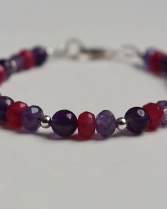 Bracciale Ametista e Quartz Tinto Rosa