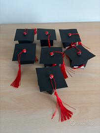 Set 7 scatoline portaconfetti per Laurea