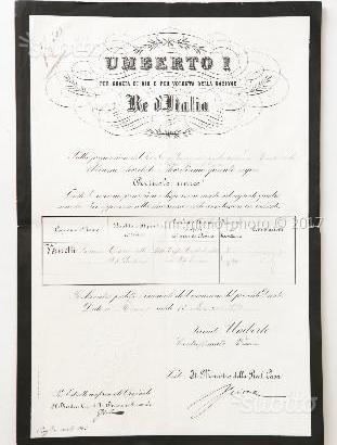 DOCUMENTI del REGNO d'ITALIA 1866-1910