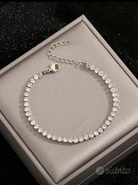 Bracciale Tennis Colore Argento 