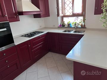 Top cucina in okite con lavello