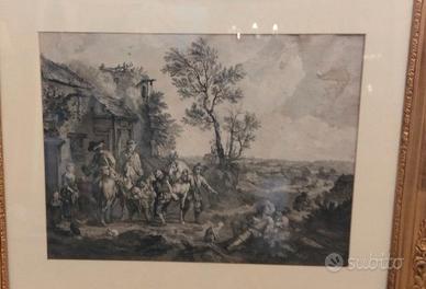 Grande incisione del 700, Francia, Luigi XVI