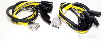 COPPIA CAVI  interfaccia sub-D/8 XLR maschio. 