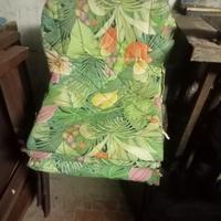 Poltroncine vintage con tessuto floreale