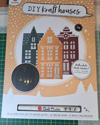 Kit Creativo Fai-da-Te Casette di Carta Natalizio