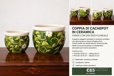 Coppia cachepot Tuttalana in ceramica