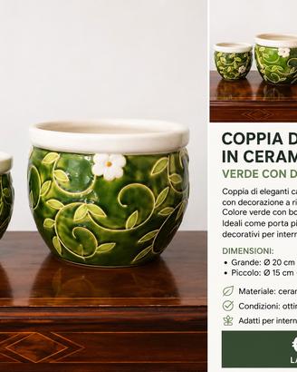 Coppia cachepot Tuttalana in ceramica