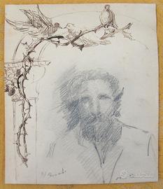 Antico disegno Nicola Biondi "Capua 1886 - Napoli