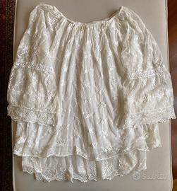 Maglia estiva in pizzo con maniche lunghe