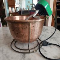 Paiolo elettrico per polenta in puro rame