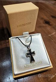 Ciondolo Croce Chimento Oro Titanio Acciaio