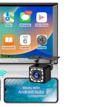 Wireless Autoradio 2 Din con Carplay HD Touch 7"