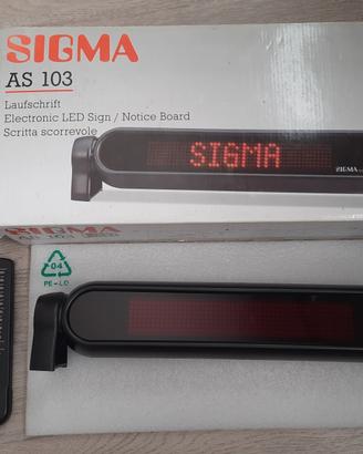 SIGMA scritta led scorrevole